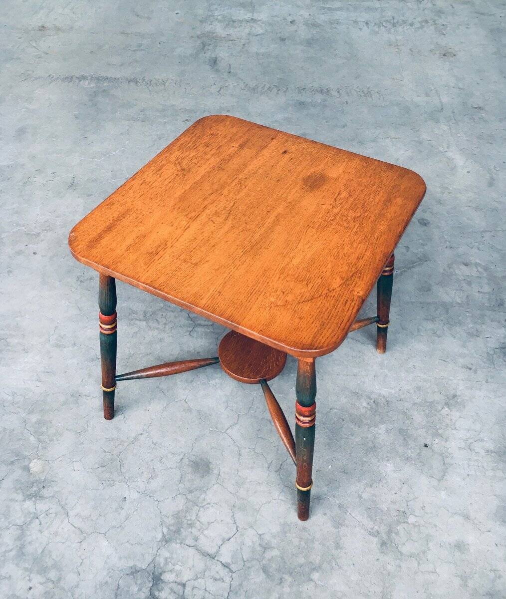 Amsterdam School Painted Side Table, Netherlands, 1920s