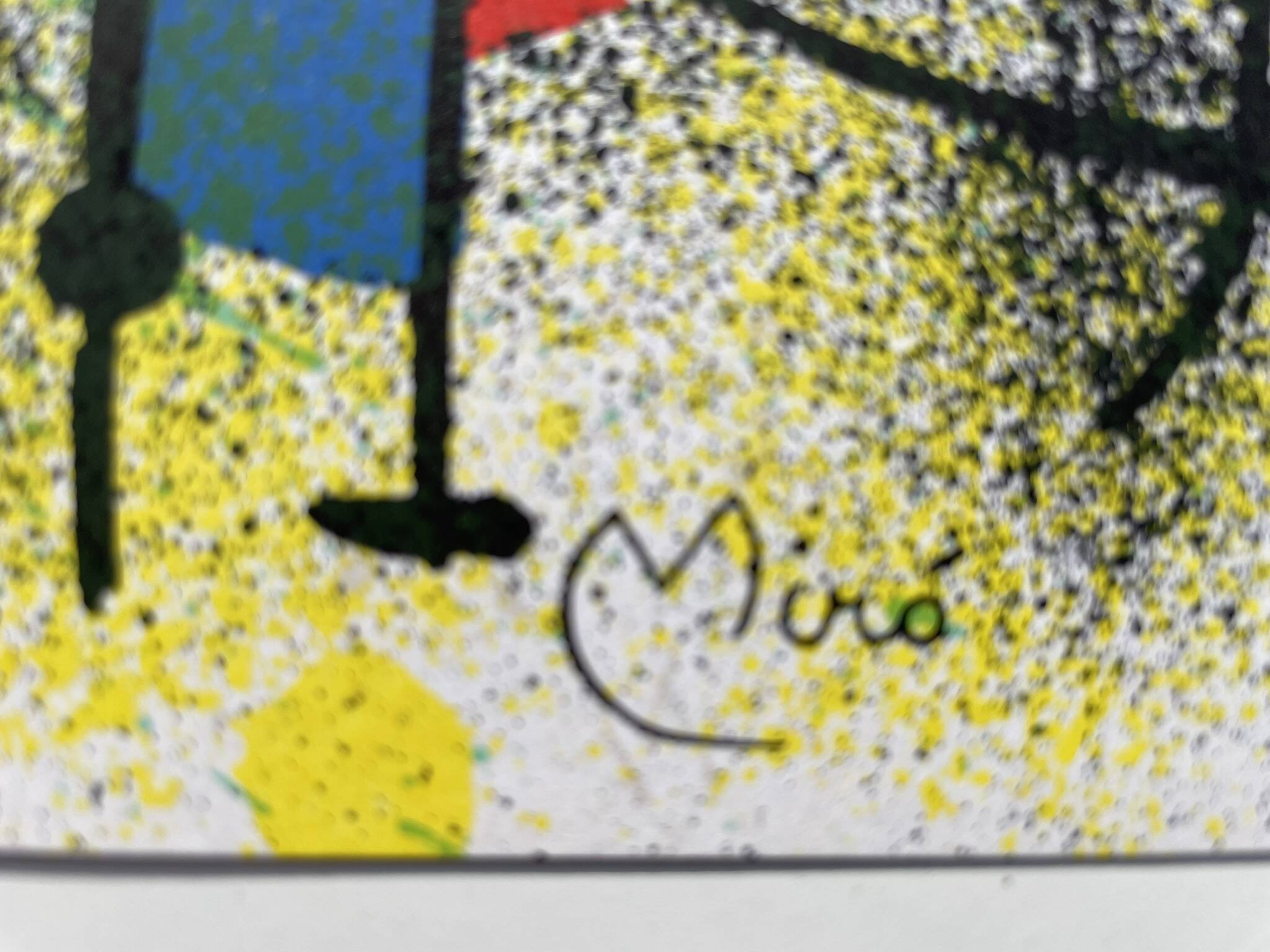 Joan Miró, “Surrealist Birds”. Vintage Litho 70s