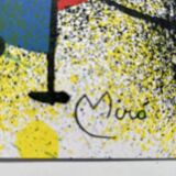 Joan Miró, “Surrealist Birds”. Vintage Litho 70s