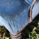 Armchair Napoleon III blue velvet