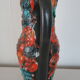 Grand Vase Rocaille de l'Océan Fat lava Vintage 1960 Fait main 29 cm
