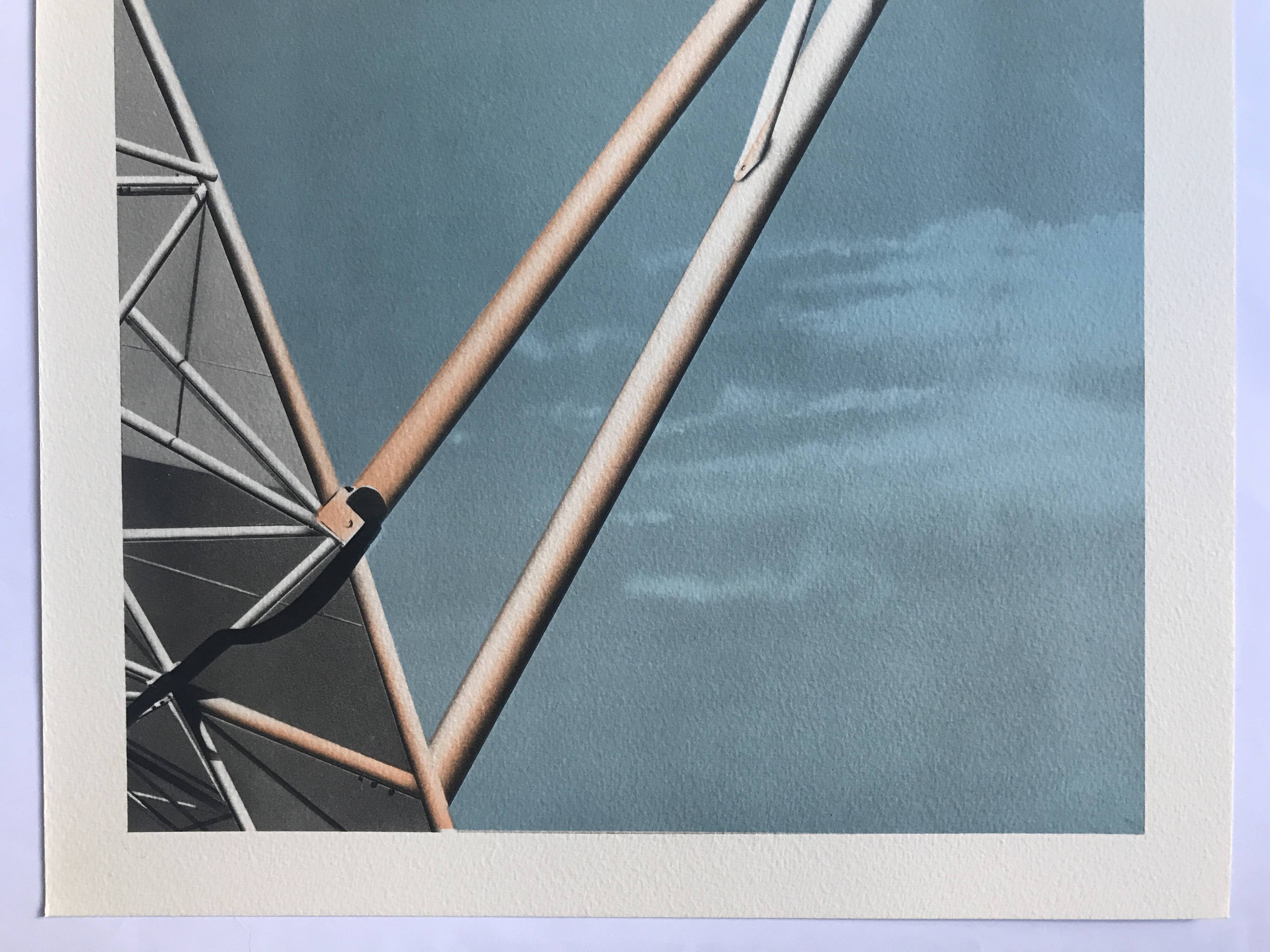 Set of 4 original lithographs by Peter Klasen, 1978. The air.