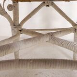 Vintage bamboo, rattan armchair with armrests, 1950s