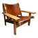 Fauteuil de chasse Kurt Østervig design danois chêne cuir