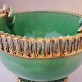 Cup, empty glazed ceramic pocket, signed Louis Dage, 50s