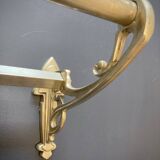 Art-deco wall-mounted coat rack in brass
