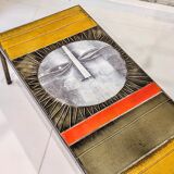Ceramic coffee table "Sun" by Roger Capron