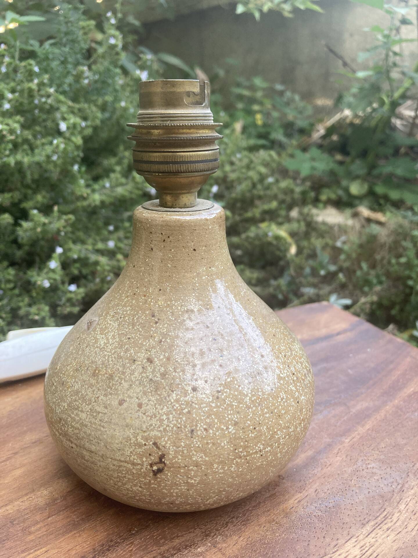 Ceramic bedside lamp signed