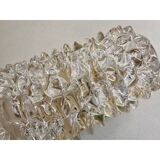 A Pair Barovier Art Deco Rostrato Clear Italian Murano Glass Wall Sconces