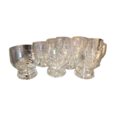 Suite of 11 port or digestive glass glasses from the 1930s 1940s