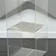 Side table, cube shelf in plexiglass by Michel Dumas, France 70s