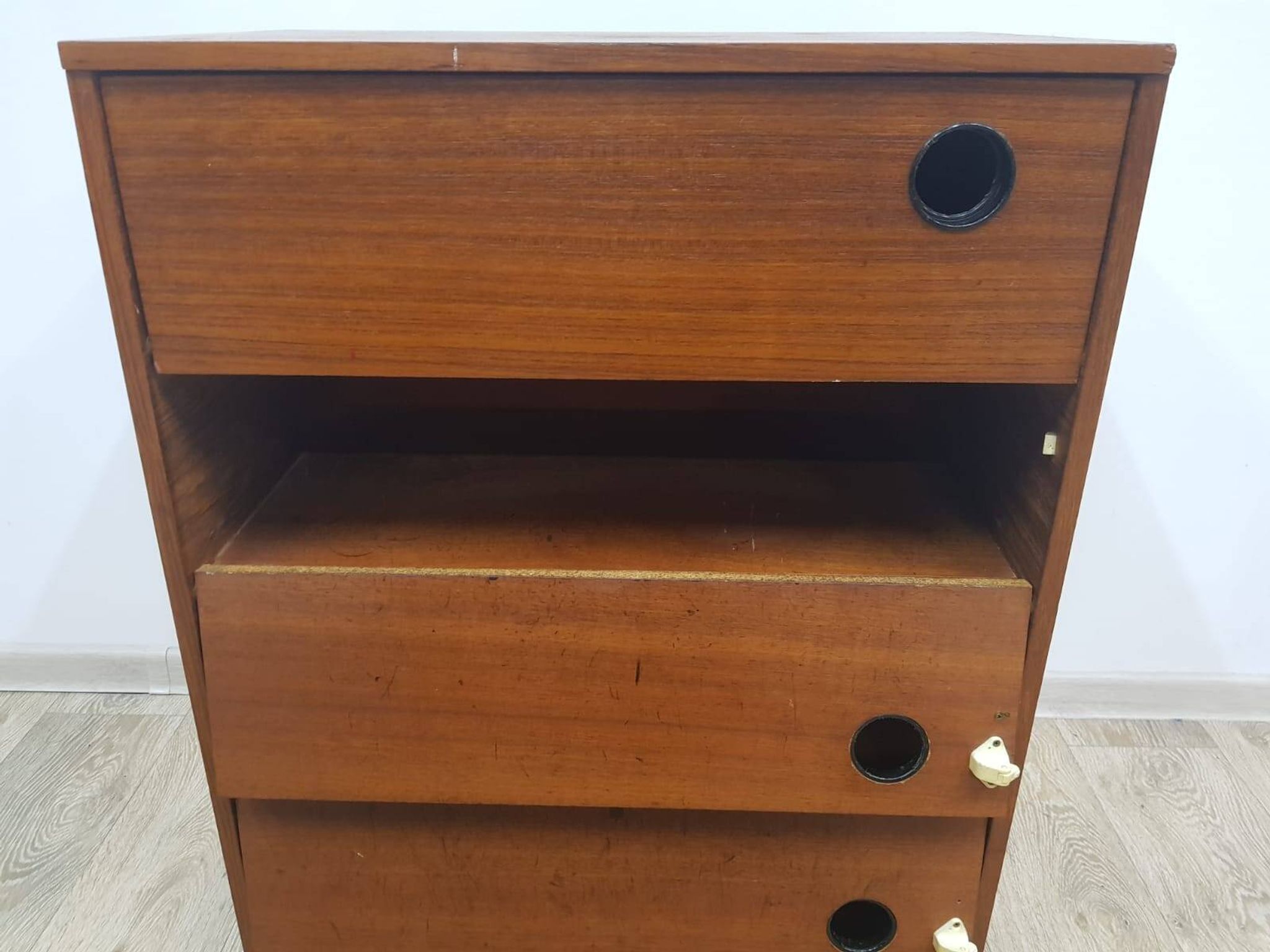 Vintage Teak shoe cabinet, Denmark, 1950s.
