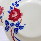 4 assiettes dessert vintage de K&G Luneville modèle Chantal