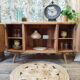 Low wooden sideboard