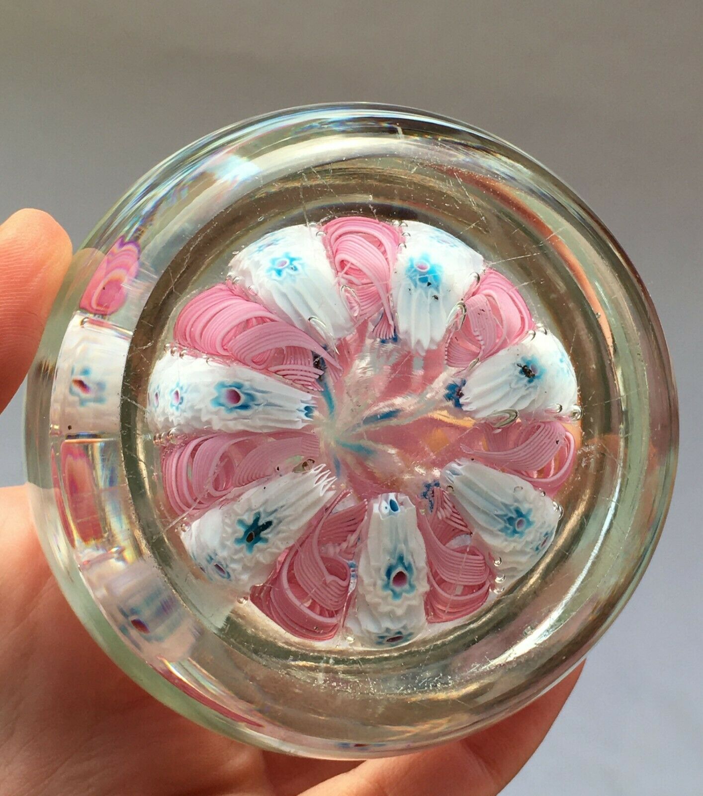 Vase soliflore foot press millefiori murano paper