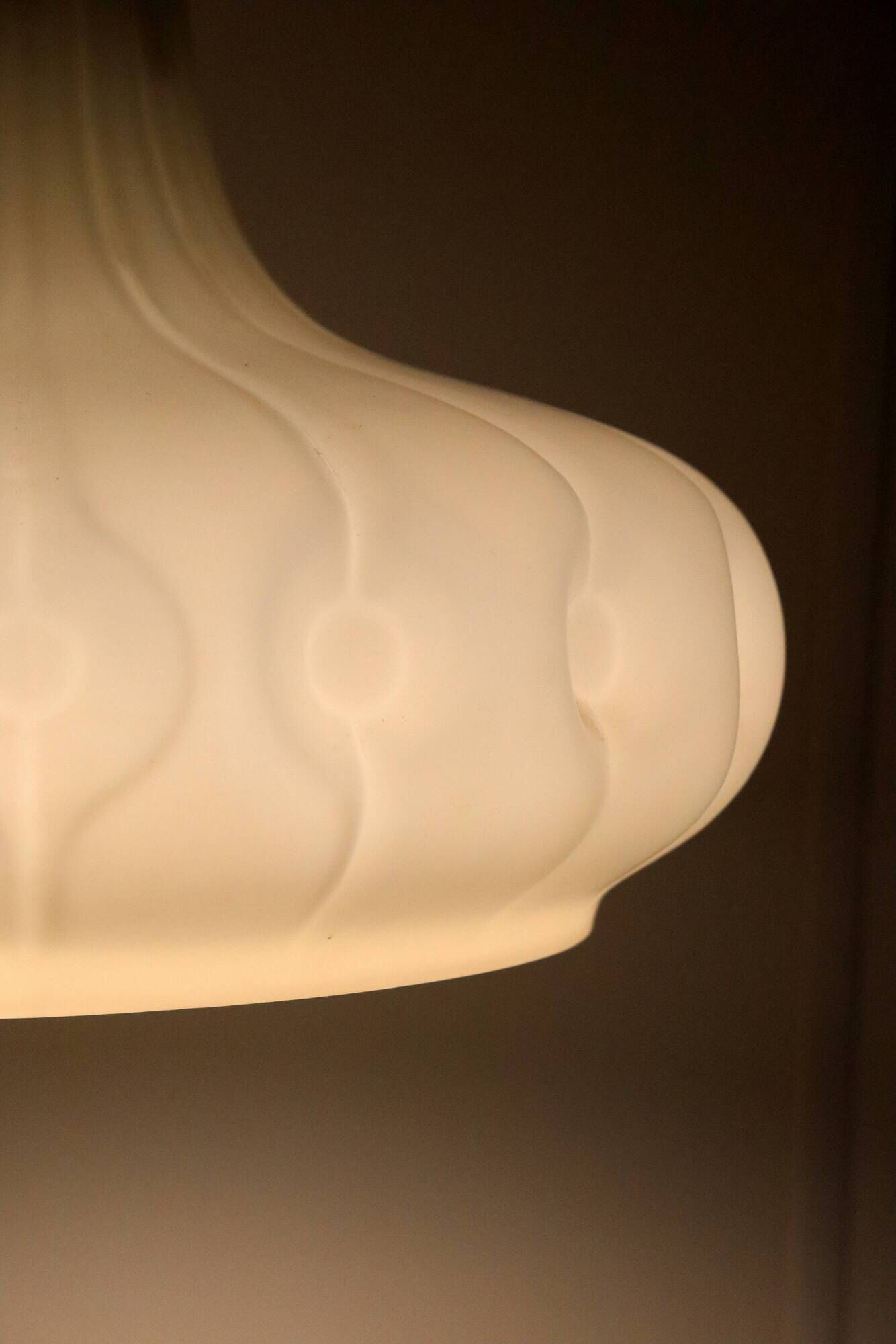 Peill & Putzler melkglazen lamp vintage mid century design