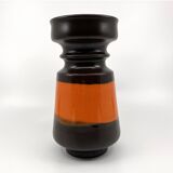 Brown and orange ceramic vase • 1970