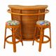 Bar and bamboo rattan stools 1970 maugrion gatti