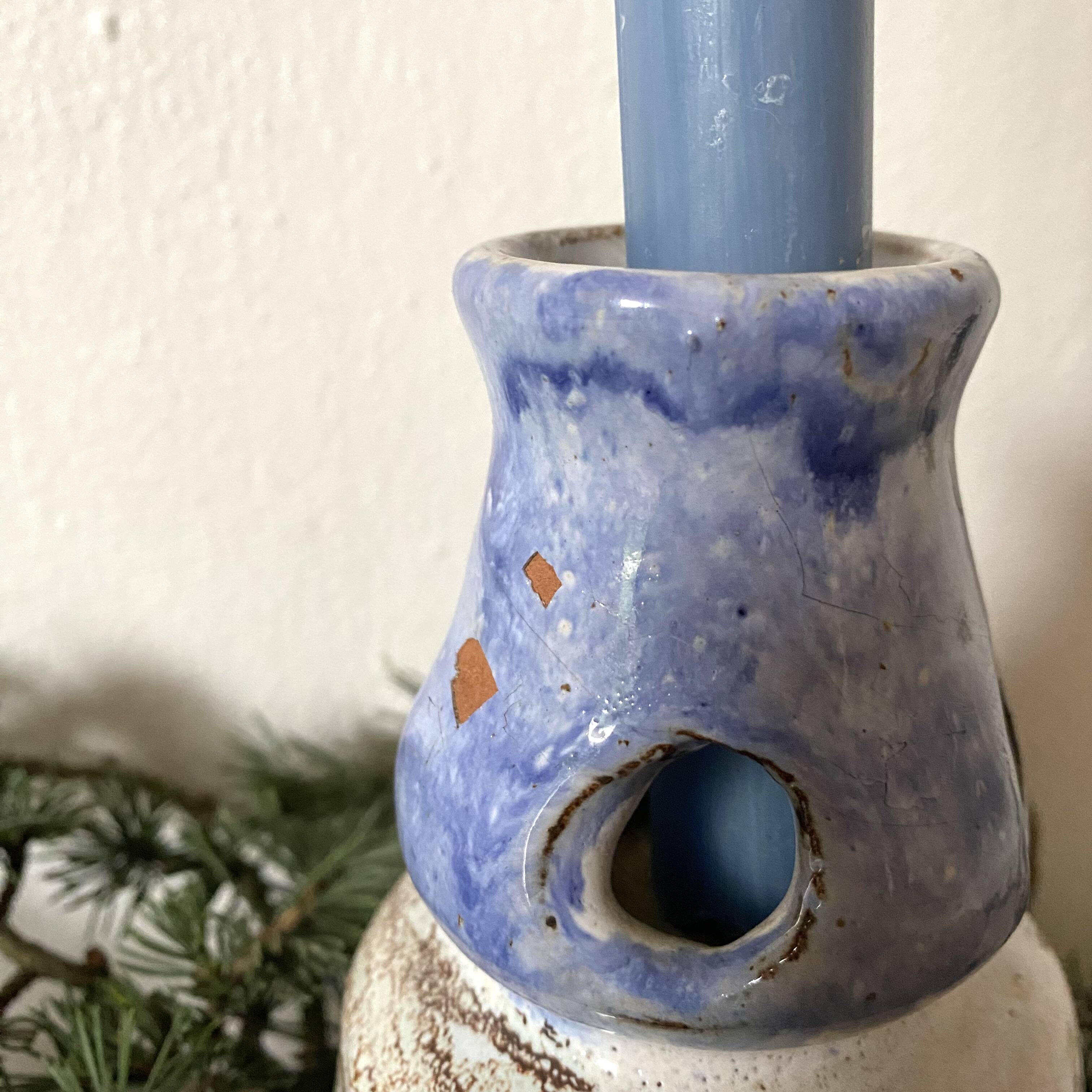 Ceramic candle holder, handcrafted