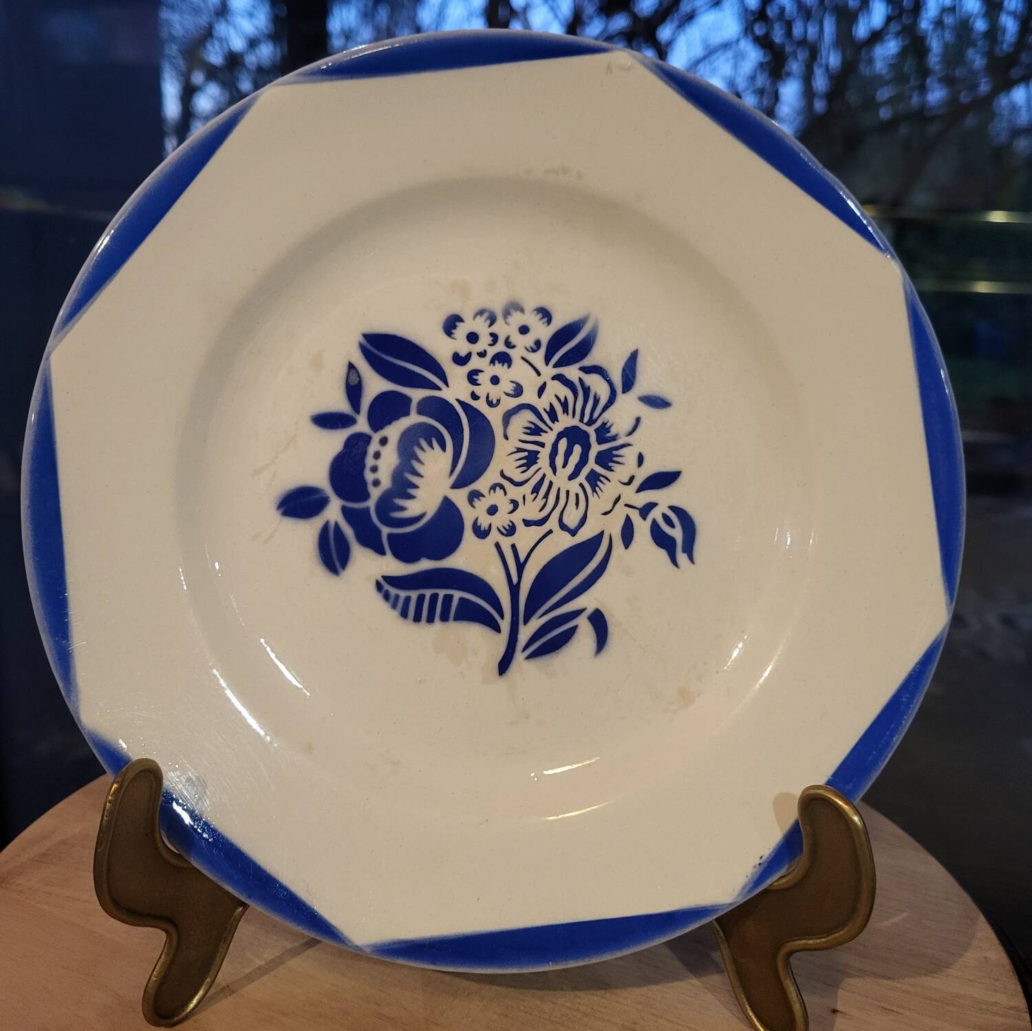 Set of 6 Blue Flower 1920 plates