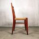 Paire de chaises bois et corde Audoux Minnet, 1950