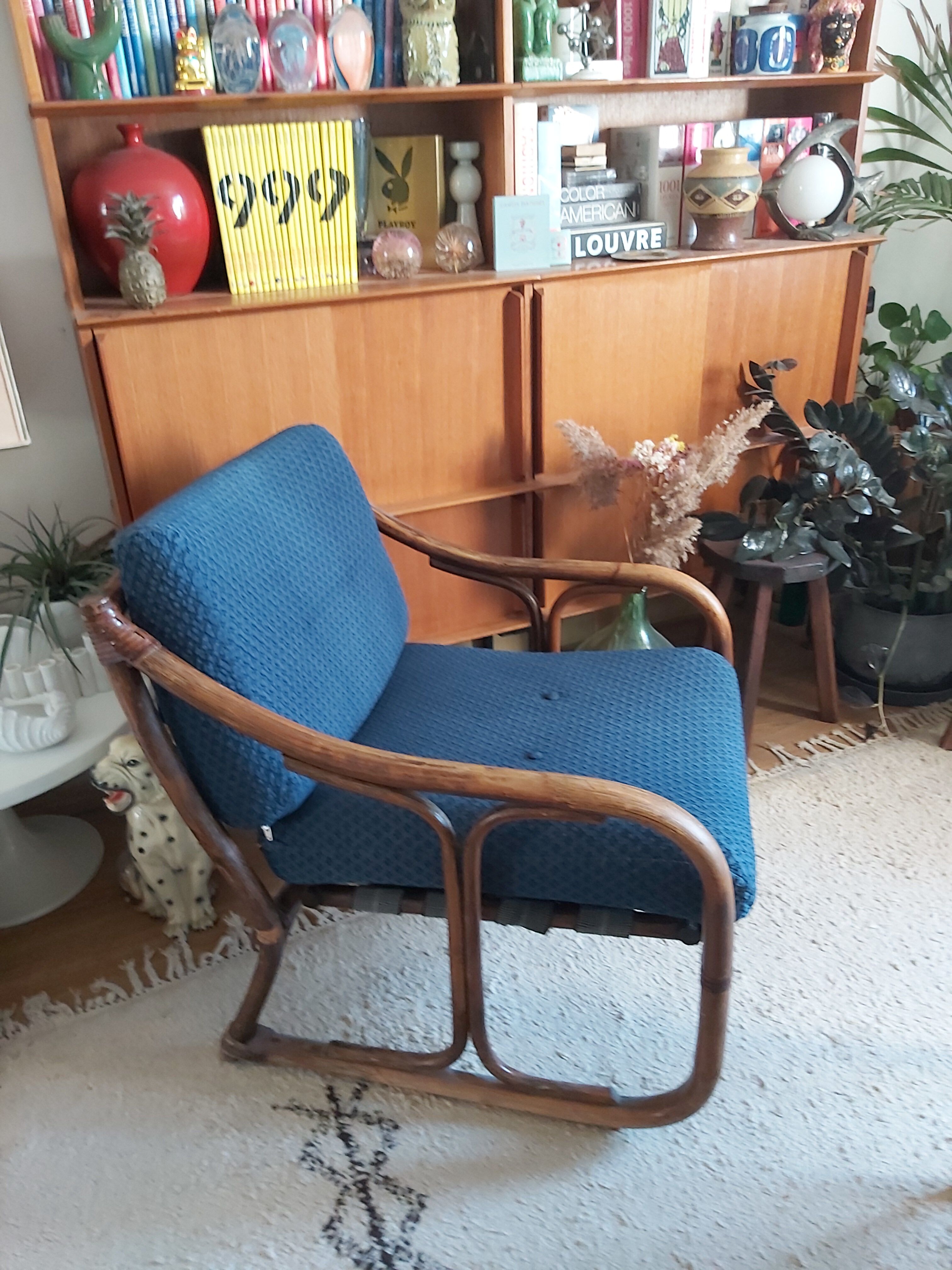 Vintage bamboo armchair