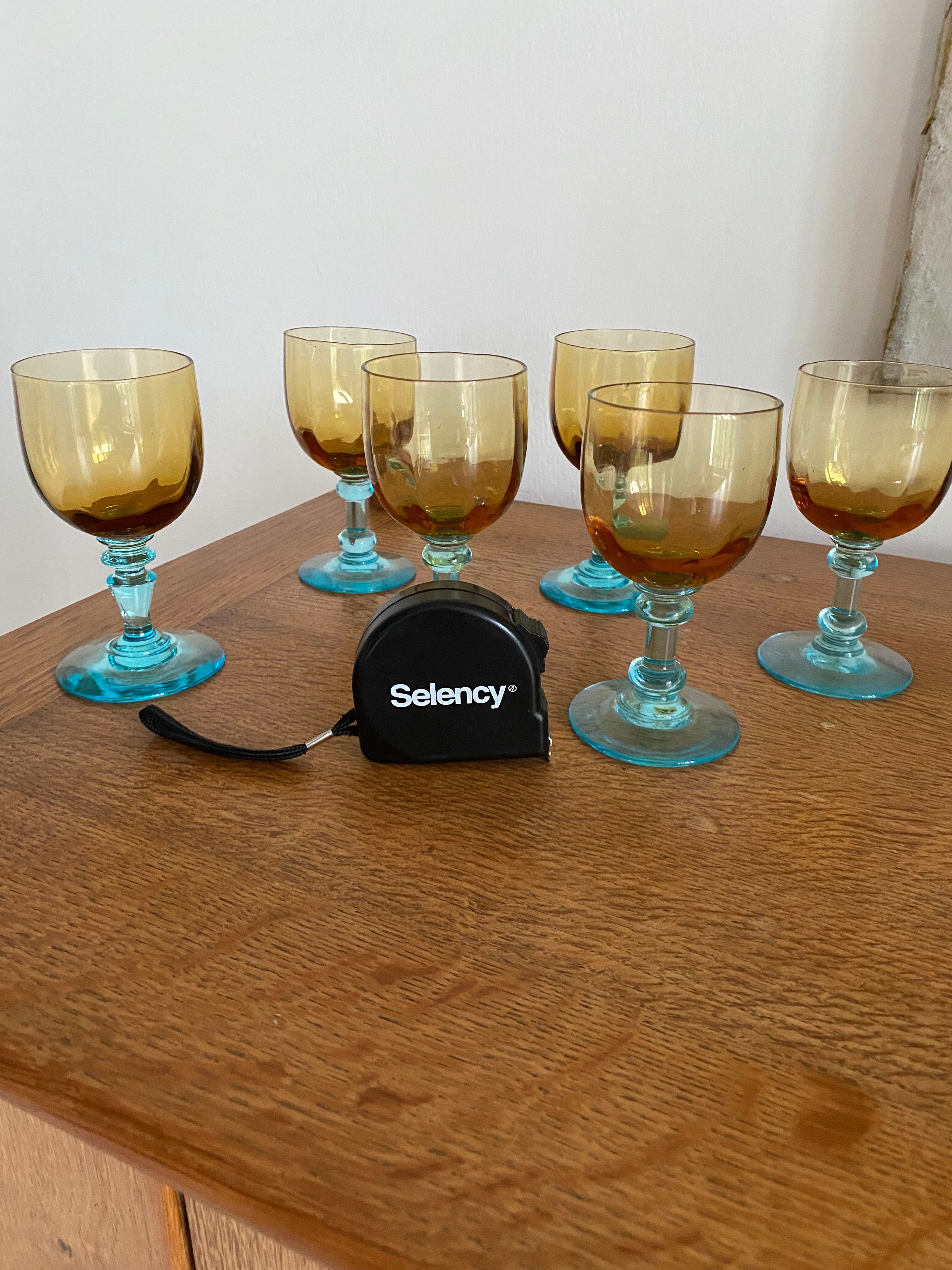 6 crystal glasses of Portieux