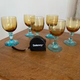 6 crystal glasses of Portieux