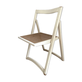 Vintage caned folding chair
