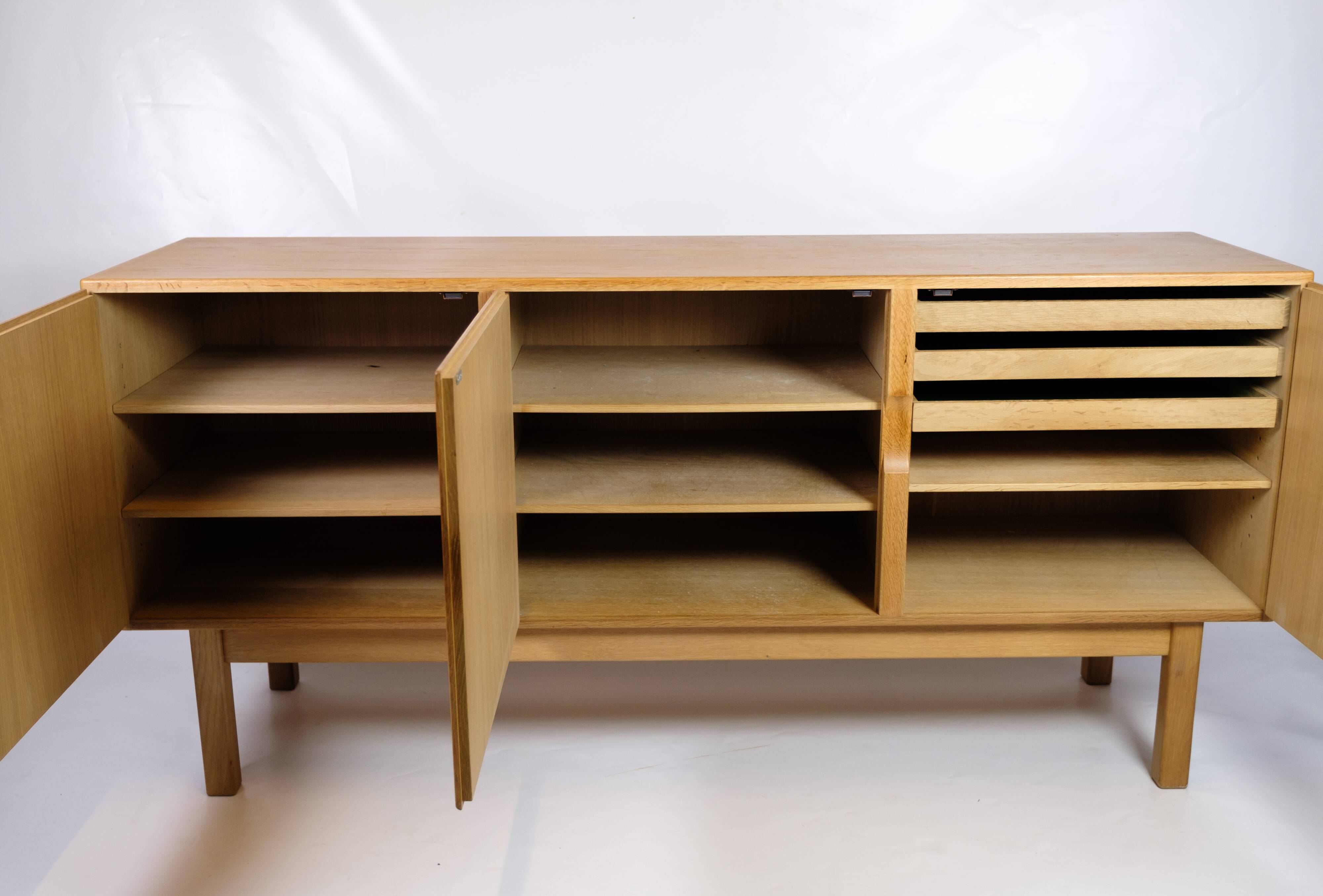 Sideboard Made In Light Oak, Danish Design From 1960s
