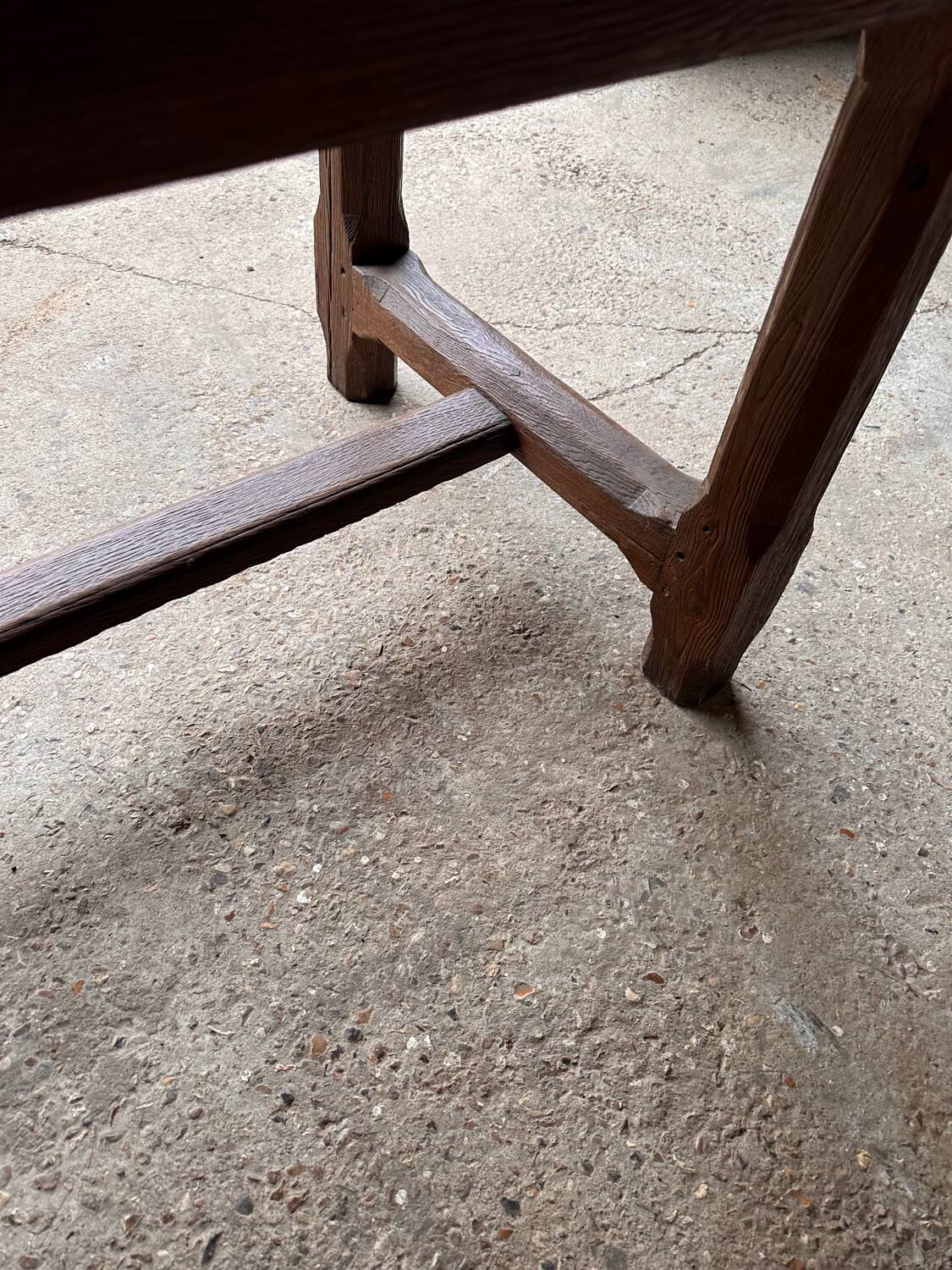 Large oak farm table