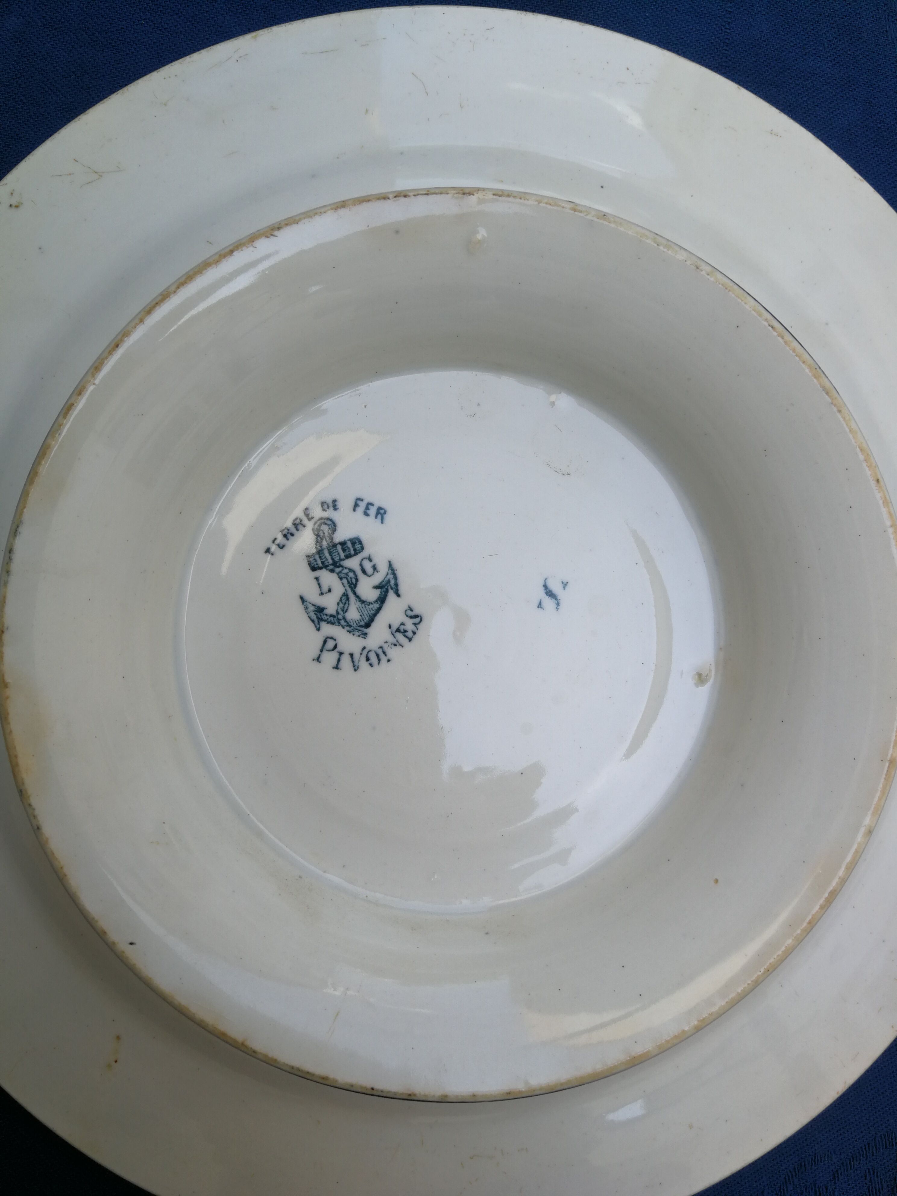 Compotier in iron earth Peonies