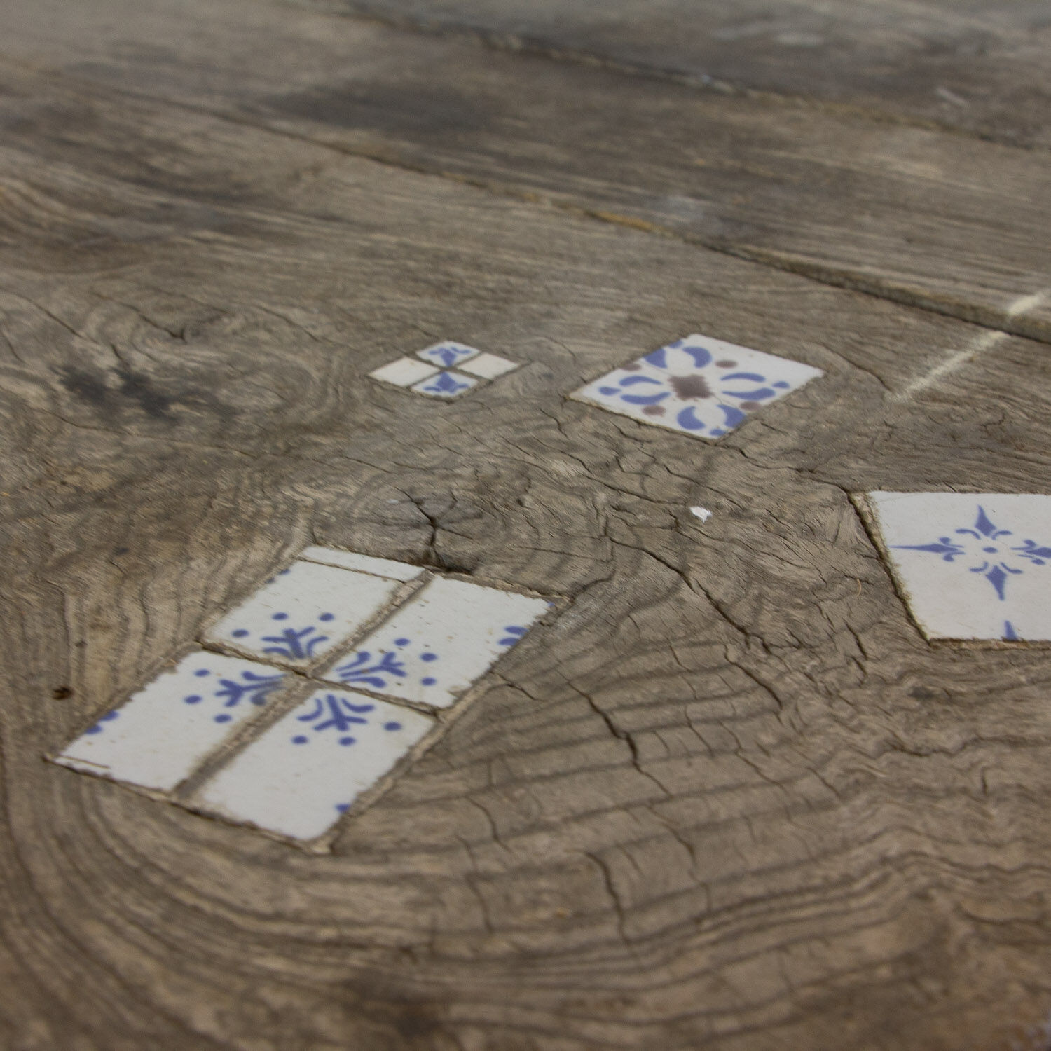 Rustic Farmhouse table with tiles