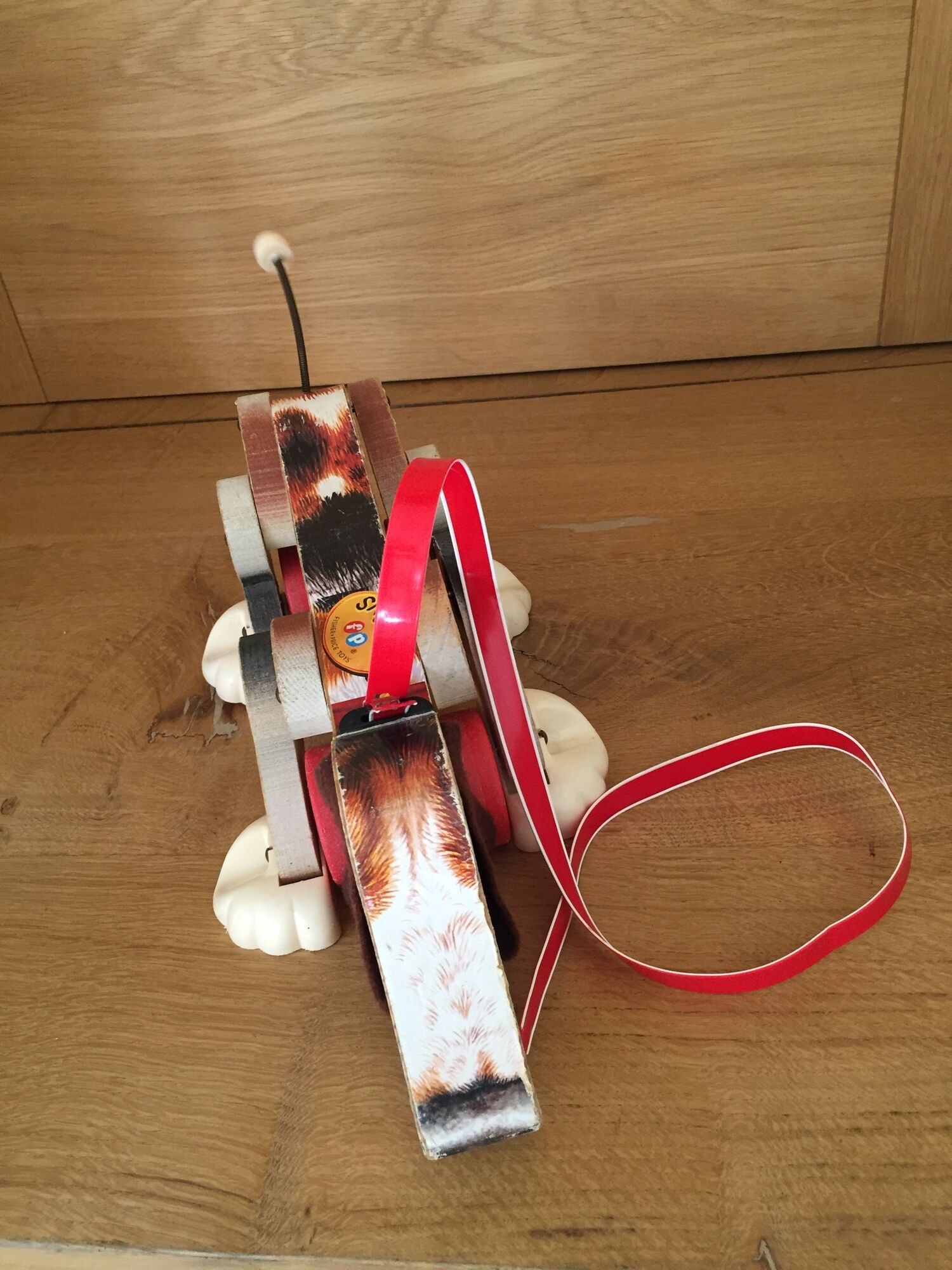 Snoopy Ficher Price wooden dog to shoot