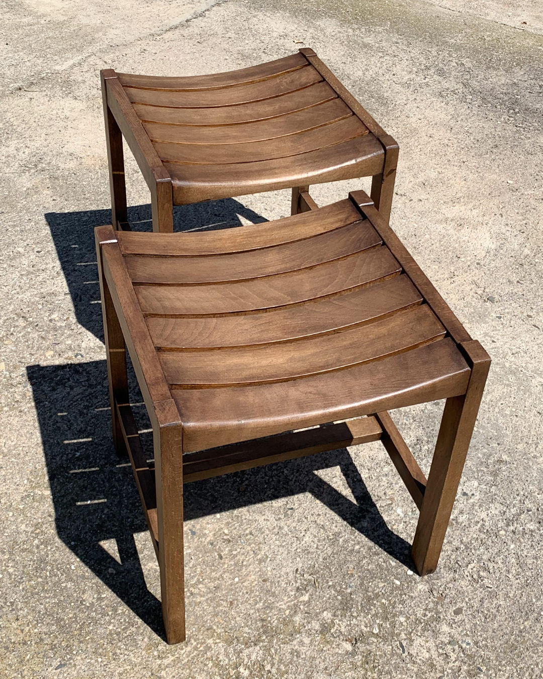 Beech stools André Sornay