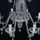 1940s Vintage Murano Clear Glass Chandelier, Classic Italian Art Glass