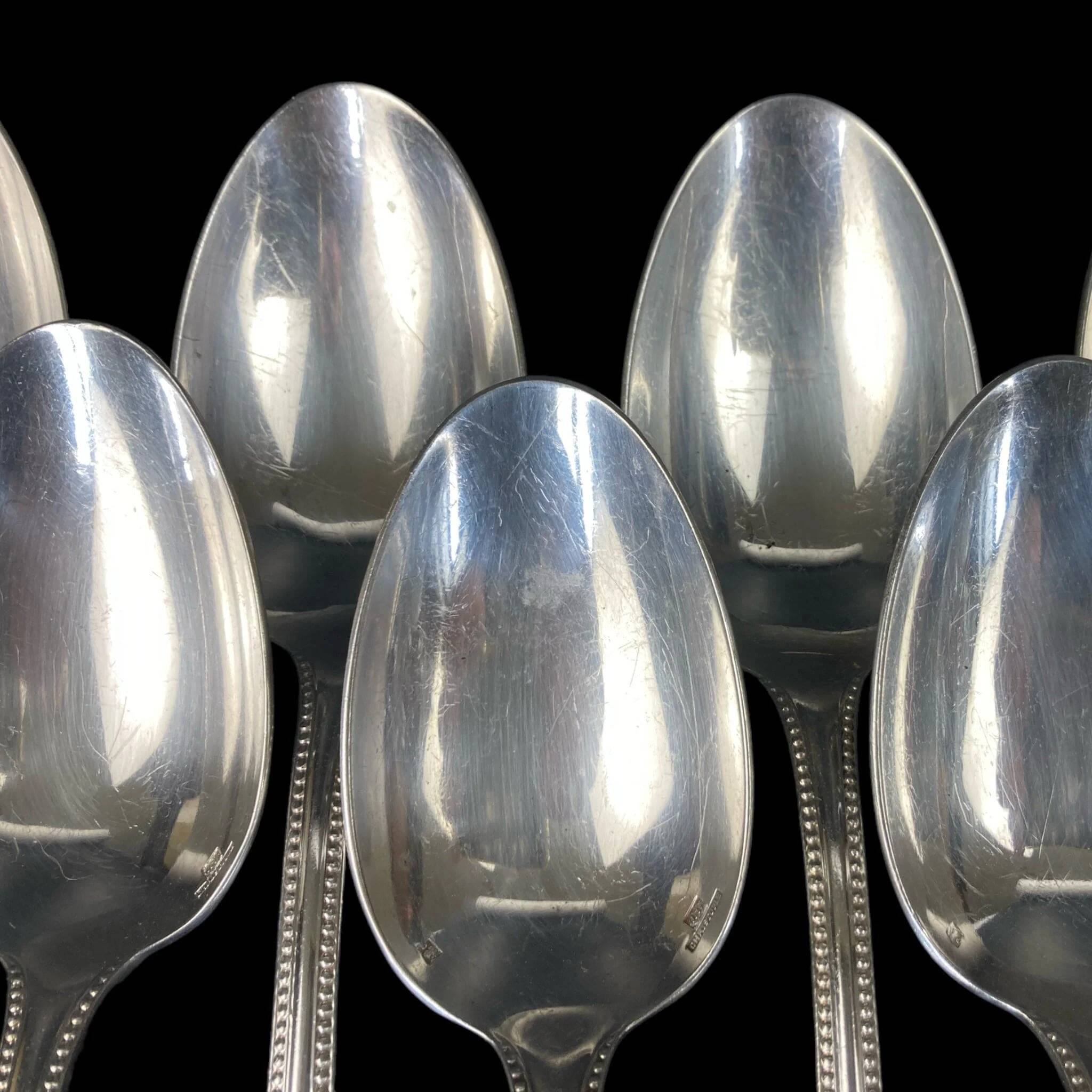 Christofle house model pearls 12 large table spoons