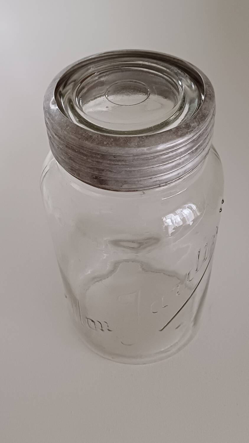 Bocal "mon jardin" en verre et aluminium