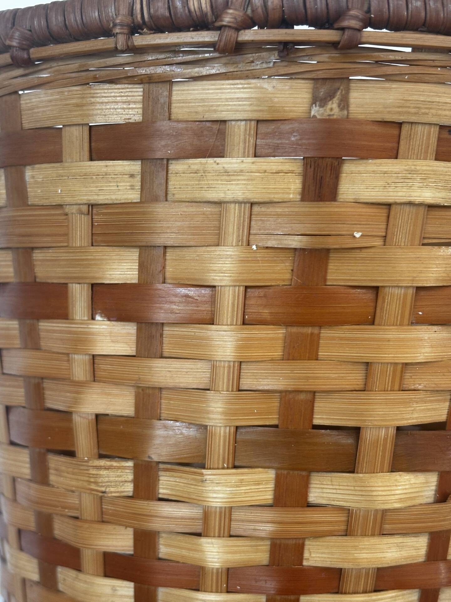 Vintage wicker basket or paper bin