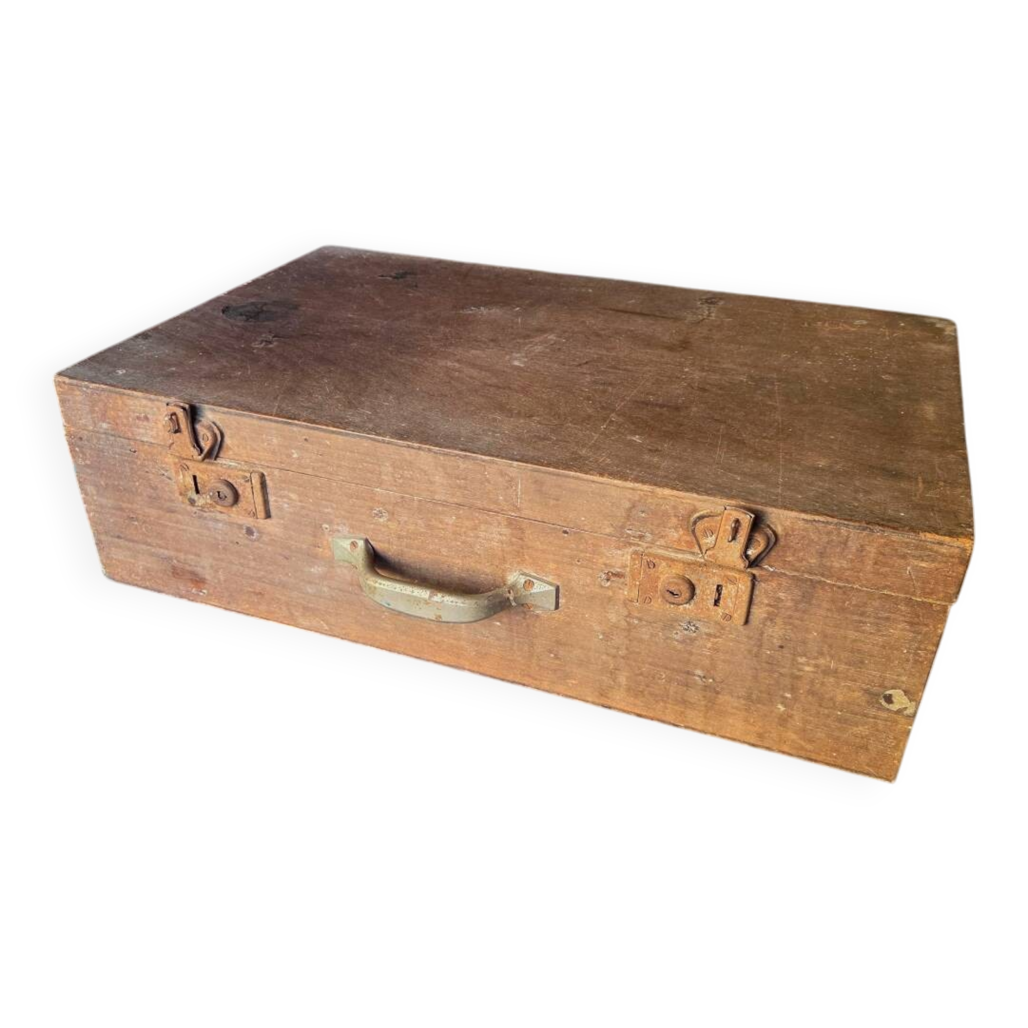 Vintage wooden crate suitcase