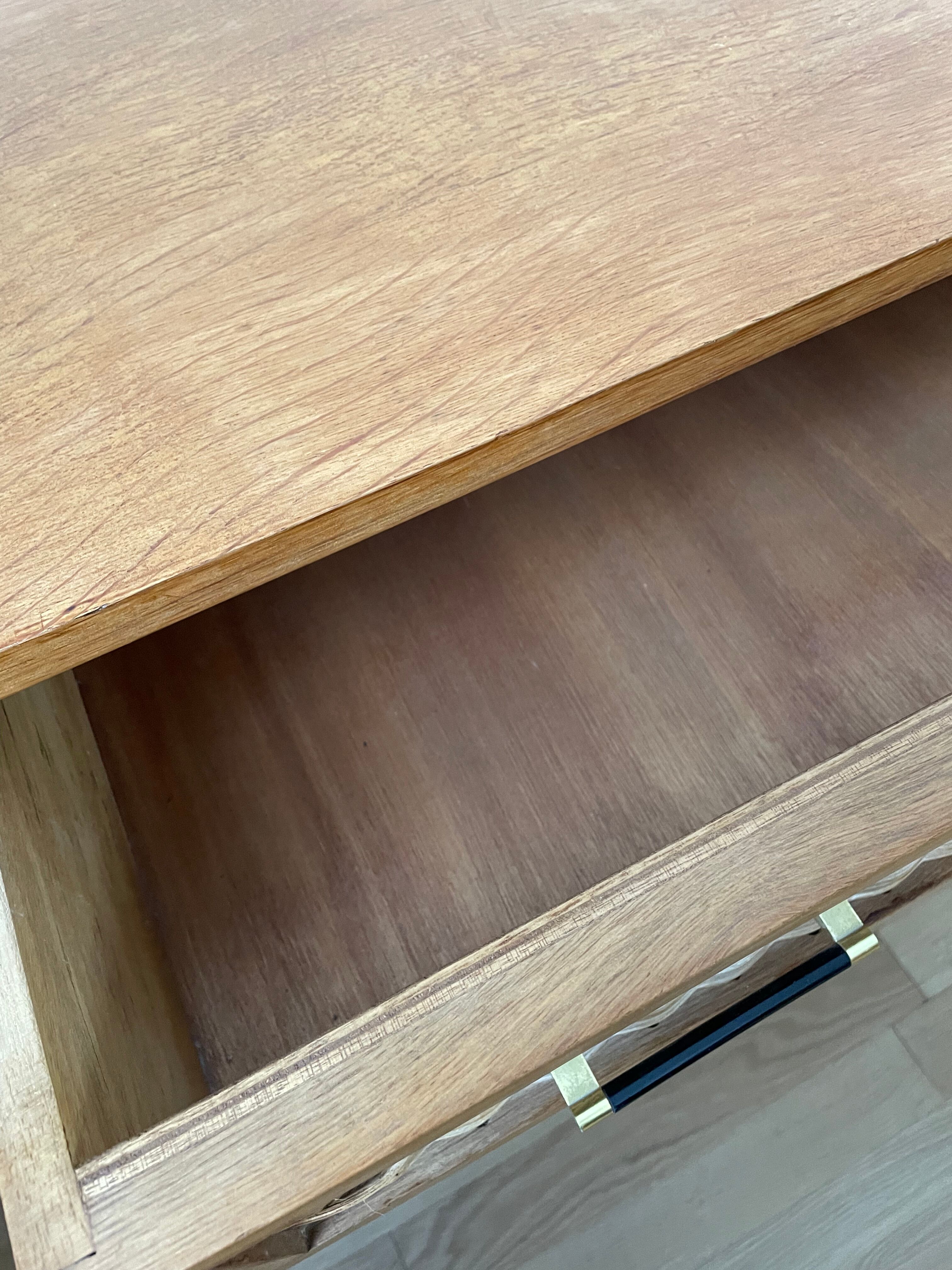Commode rotin 3 tiroirs 1960