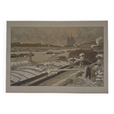 Lithograph by Henri Rivière, Parisian Landscapes - Quai d'Austerlitz