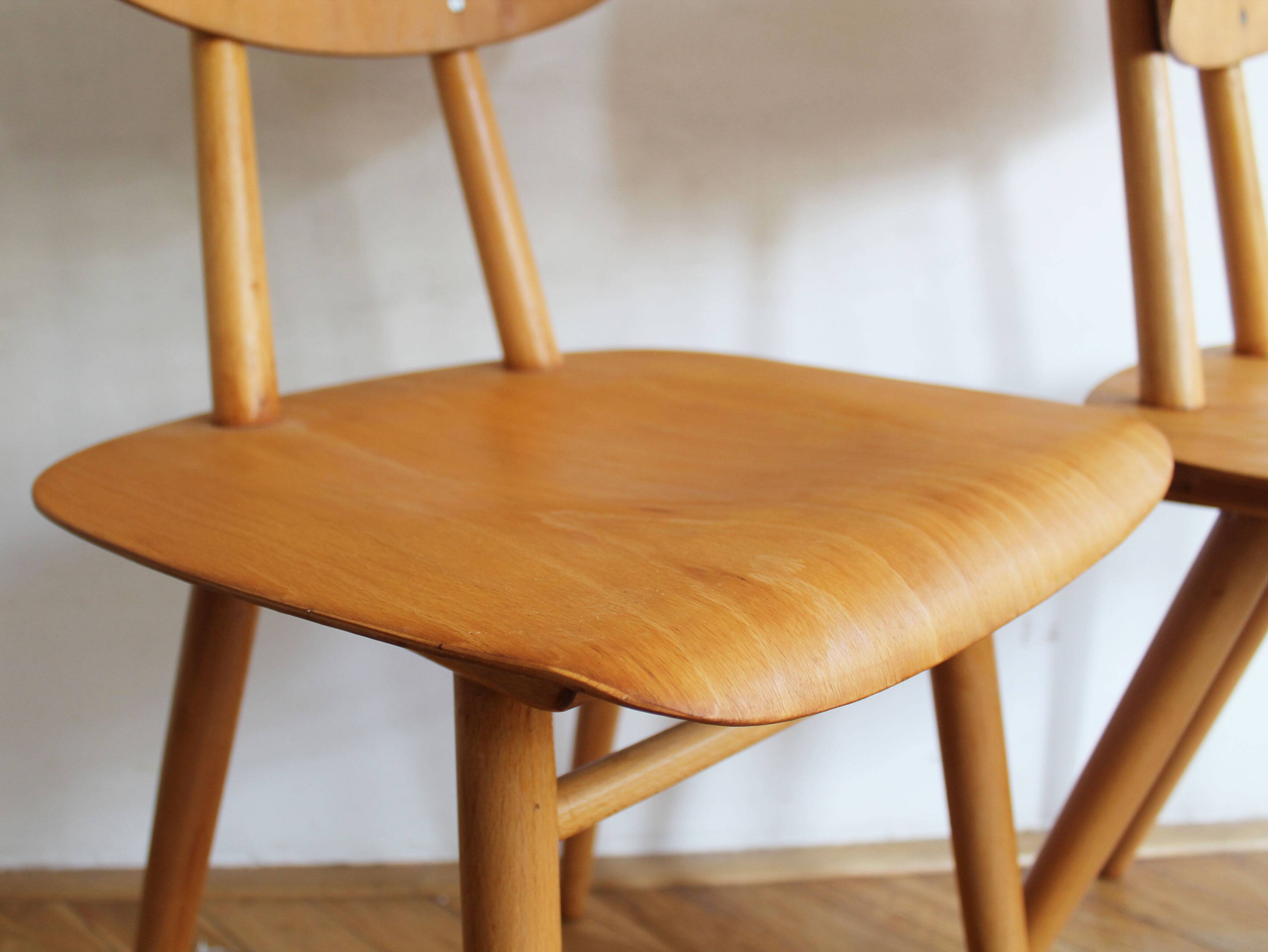 Pair of Dining Chairs by Antonin Suman for TON