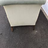 Vintage daybed in gray green velvet