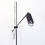 Lampadaire vintage en métal noir, Espagne, 1980