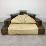 Sculptural brass sofa 70s