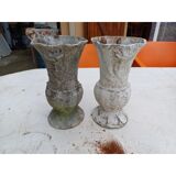 Pair of cast iron vases from 1900 from Charleville-Mézières