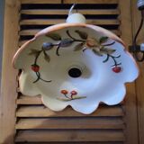 Suspension lampshade corole porcelain fruits