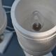 2 white alabaster and brass bedside lamps from the 60s