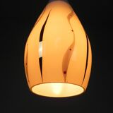 Vintage hanging lamp with glass shade, 1950s